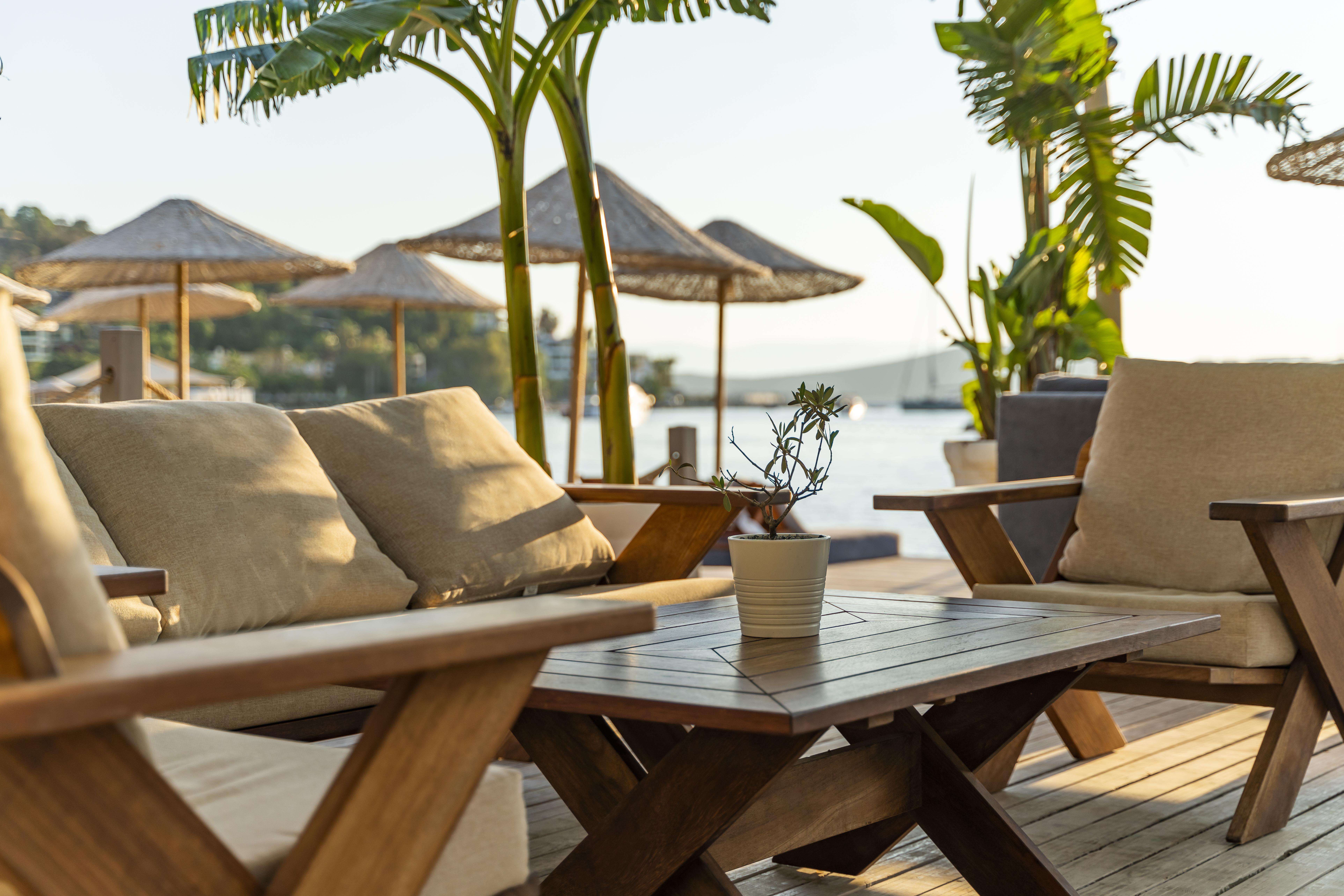 Cape Bodrum Luxury Hotel & Beach Gündoğan Exterior foto The beach bar